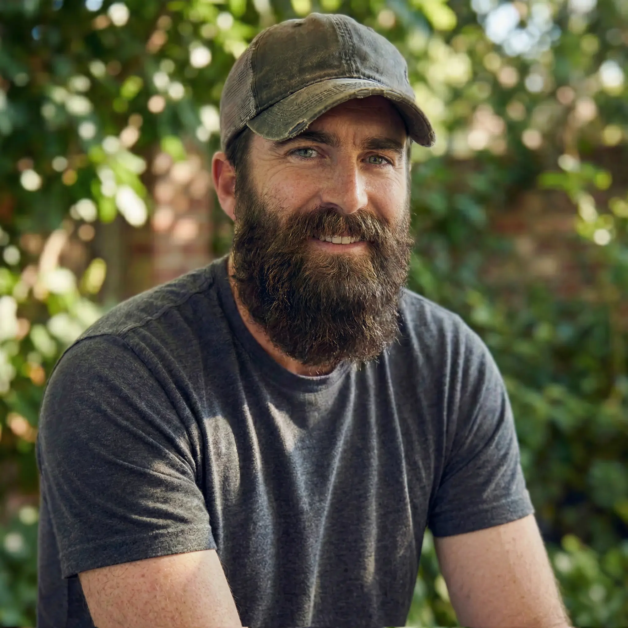 Man looking into camera